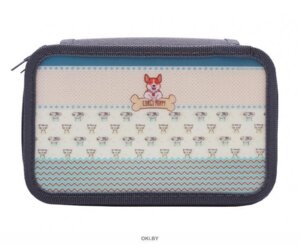 Пенал 3 секц большой ЩЕНОК И УЗОРЫ  190х115 3D печать ПН-1974