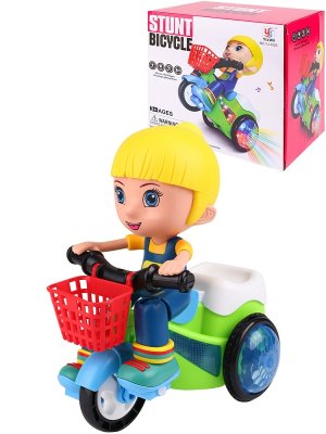 Интерактивная игрушка Девочка на велосипеде свет звук 1895941