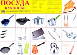 Плакат Посуда кухонная