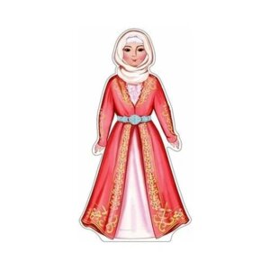 Плакат фигурный Девочка в чеченском костюме Ф-9618