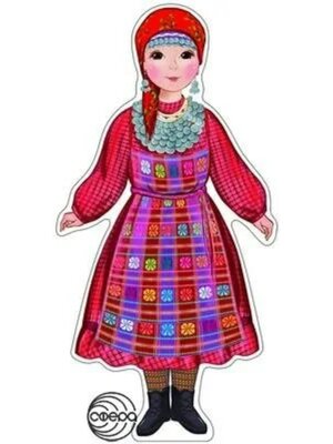 Плакат фигурный Девочка в удмуртском костюме Ф-9533