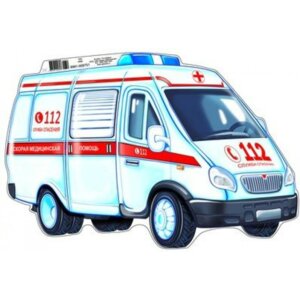 Плакат фигурный мини Машина скорой помощи ФМ1-9751