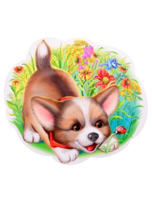 Плакат фигурный мини Щенок летом ФМ1-13700