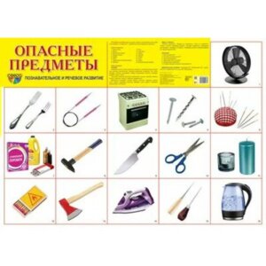 Плакат Опасные предметы