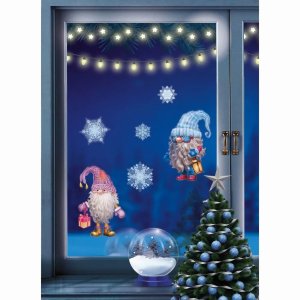 Оформительские наклейки А4 Гномики Новогодние НМТ1-16503