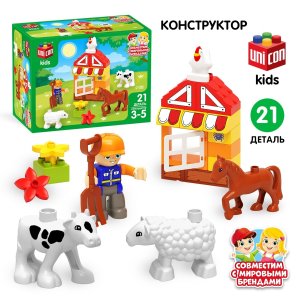Конструктор Ферма 21 деталь 9468378