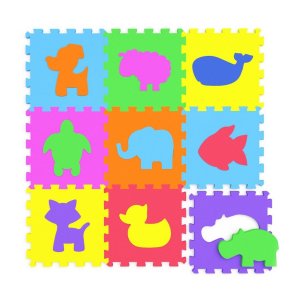 Коврик Животные 9 эл Развив игра 15-011