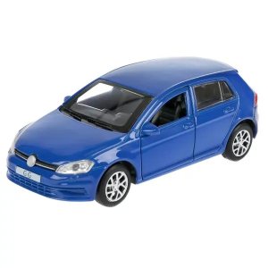 Модель Маш ХЭТЧБЕК открыв двери и багажник инерц металл СИНИЙ GOLF-BU