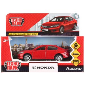 Модель Маш HONDA ACCORD метал 12см открыв двери инерц красный ACCORD-RD
