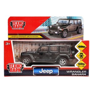 Модель Маш JEEP WRANGLER SAHARA 12 см двери багаж инерц черный металл 