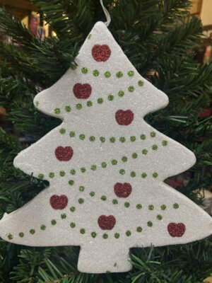 Подвесное украшение Елка из пенопласта 23см TZ 13188