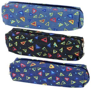 Пенал на молнии ДЖИНС-ГЕОМЕТРИЯ S 1624