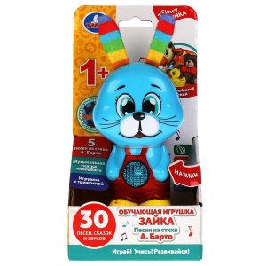 Умка Зайка обуч Барто 30 песен сказок звуков свет трещотка 
