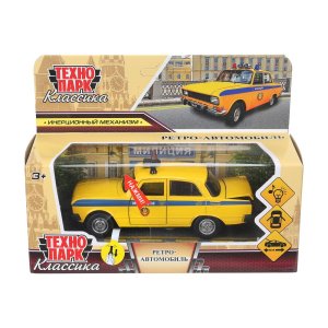 Модель Маш МИЛИЦИЯ 12,5см металл ретро модель св зв перед дв инерц желтый AZLK2140M-12-SLPOL-YE (72)