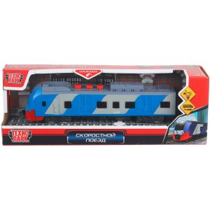 Модель Маш СКОРОСТНОЙ ПОЕЗД 20 см пласт свет звук 3 кноп синий ELTRAINLAST-20PL-BUGY