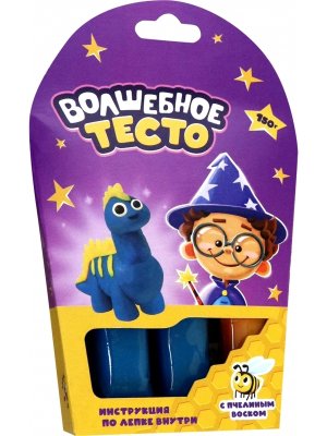 Тесто для лепки Волшебное тесто Динозавр синий 150 гр