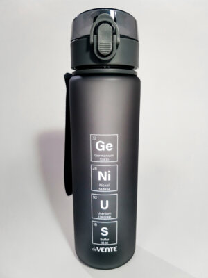 Бутылка для воды 560мл Genius 22,9x6,5x6,5см Серая пласт 8090943