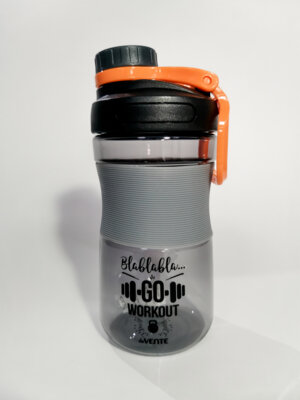 Бутылка для воды 520мл Sport 20,2x8,0x8,0см пласт серая с петлей 8090096