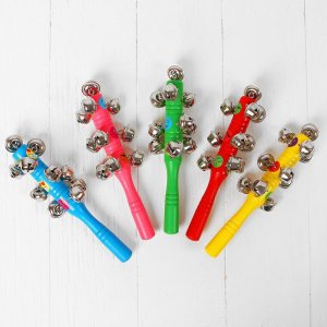 Погремушка с бубенцами Смайлики МИКС 18 × 2 см 728575