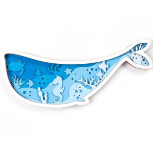 Деревянная раскраска Синий кит