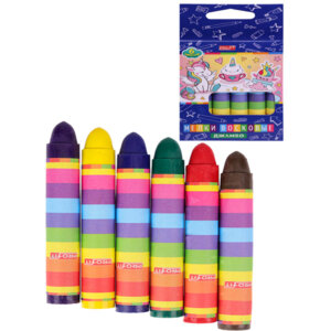 Набор восковых мелков 6цв Джамбо Единорог ШМ-8410 