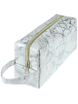 Пенал 1 секц 19х9,5х7см на молнии Горный Мрамор Кожзам ПН-2717