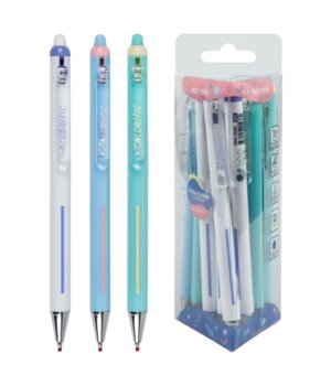 Ручка гелевая 0,5мм Синяя стираемая COLORIFIC 3 диз корп РГ-1441