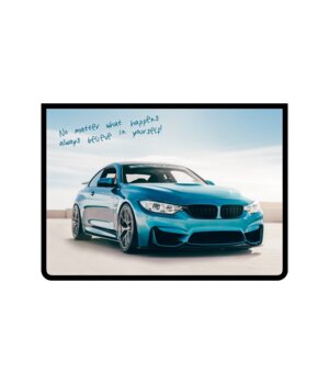 Папка для тетр А3 на молнии пластикСиний автомобиль-3 ПТР-1818