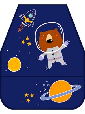 Фартук с 2 карманами + нарукавники МИШКА В КОСМОСЕ ФН-5095