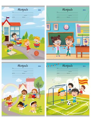 Тетрадь 12л косая линия ШКОЛЬНЫЕ БУДНИ 12-5373