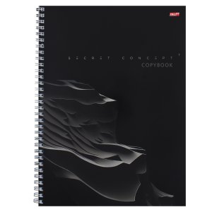 Тетрадь  80л Клетка А4 Концептуальный черный мелован Спираль 80-8345