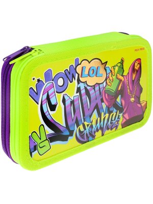 Пенал 2 секц большой УЛИЧНОЕ ИСКУССТВО 190х115,ламинированный картон,твин-лак, хол.фольга