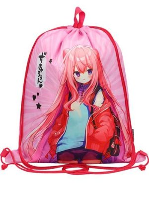 Мешок для обуви 2 отд двойной шнурок ДЕВОЧКА АНИМЕ МО-1615