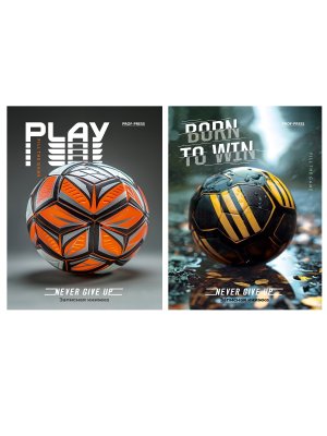 Записная книжка 120л А6 Яркие футбольные мячи мелован Спираль 120-3738
