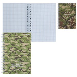 Записная книжка  80л А6 Стиль милитари-7 Спираль 80-3752
