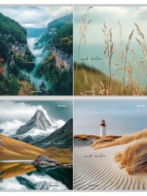 Тетрадь  96л Клетка ВИДЫ ПРИРОДЫ - 7 перевертыш мелован Т96-4890