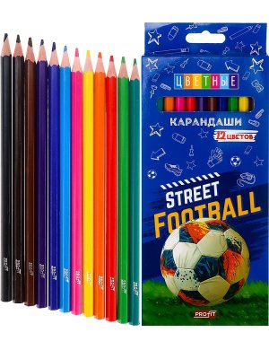 Карандаши 12цв пластик 2М УЛИЧНЫЙ ФУТБОЛ КЦ-2622