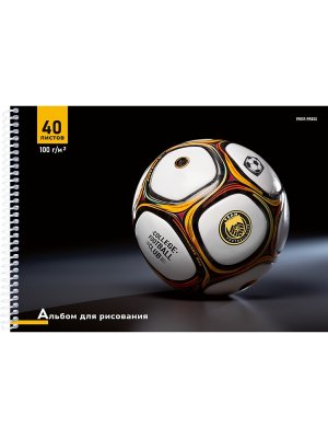 Альбом 40л Футбольный мяч-12  цв спираль 40-2193