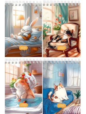 Блокнот  40л А6 ДОМАШНИЙ УЮТ - 2 асс Спираль Б40-7017