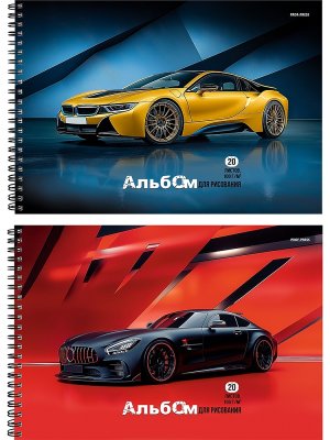 Альбом 20л КРАСИВЫЕ АВТОМОБИЛИ-2 гребень 20-7804