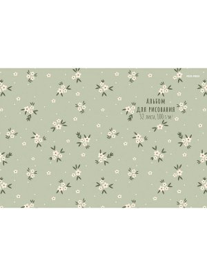 Альбом 32л ЦВЕТОЧНЫЙ ПАТТЕРН - 13 на склейке 32-7749