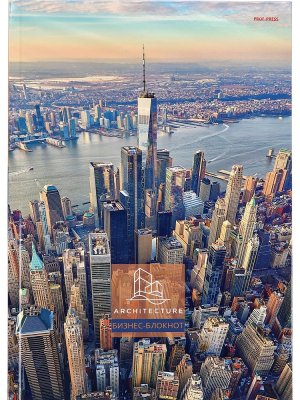 Бизнес блокнот 120л А4 ВИД НА НЕБОСКРЁБЫ Тв Б120-6699