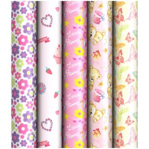 Упаковочная бумага Для девочек 1л глянц 70*100см 80г/м2 ПБ100м_16532