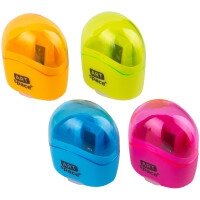 Точилка пластик 1 отв контейнер с крышкой асс SH_6021