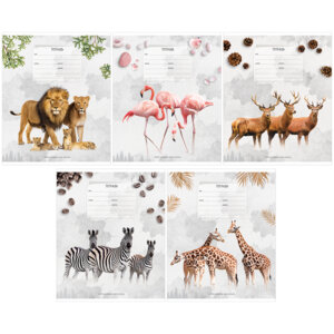 Тетрадь  12л Клетка Животные Into the wild 