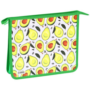 Папка для тетр на молнии А5 Avocado пластик 2 отд ПТ-73-2_42202