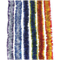 Мишура Норка 1 красная с золотыми кончиками 200*5 см Г-206/3