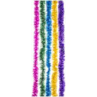 Мишура Иней ассорти с белыми кончиками 200*5см Г-226