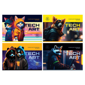 Альбом 24л TechArt на скрепке АР4ск24 12845