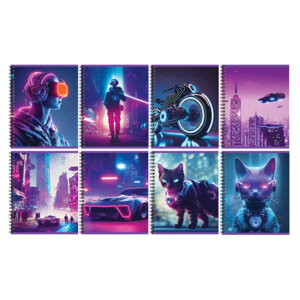 Тетрадь 96л А5 клетка Виртуальная реальность на гребне двойная обл Т5гр96_2 11969